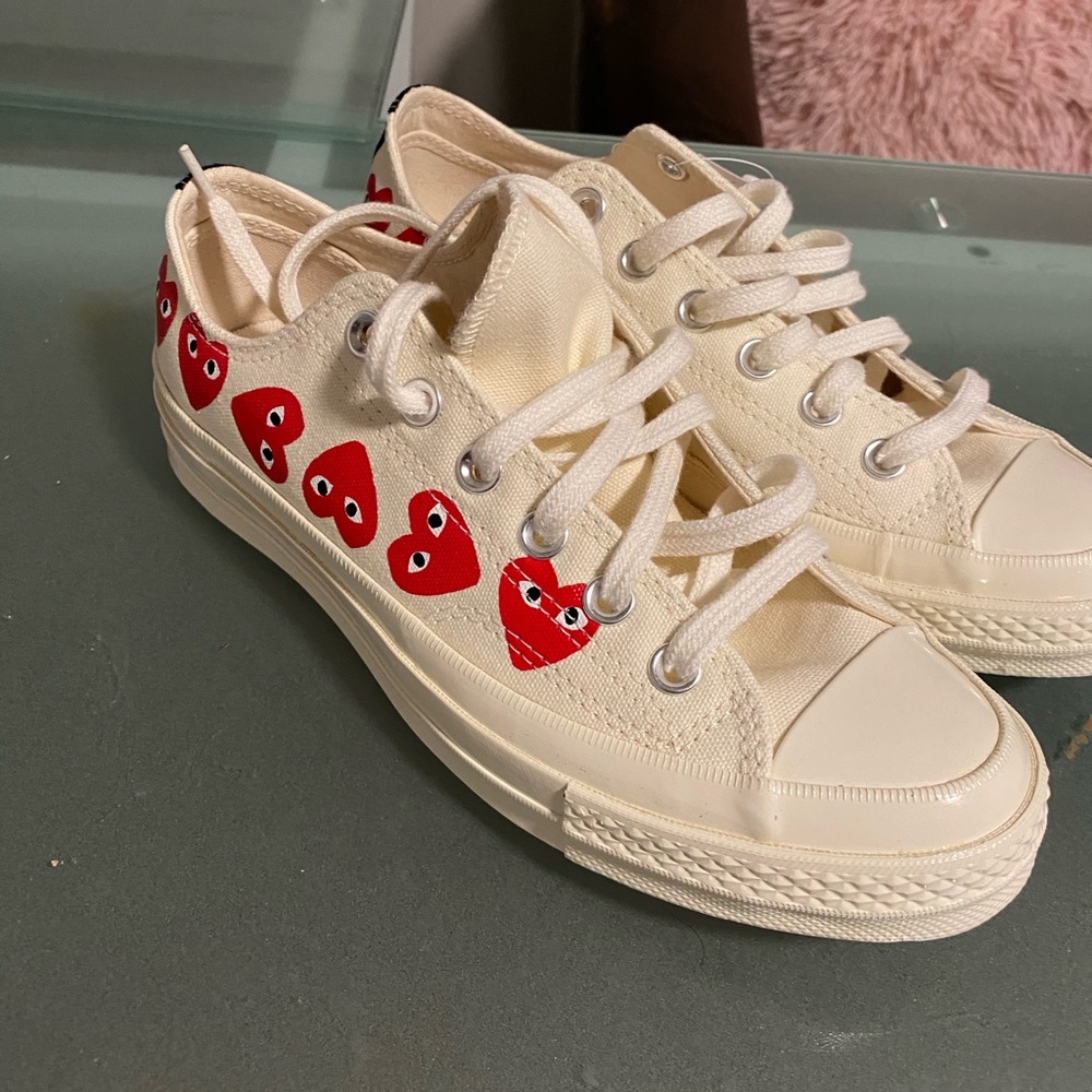 Multi heart Off white play low top converse